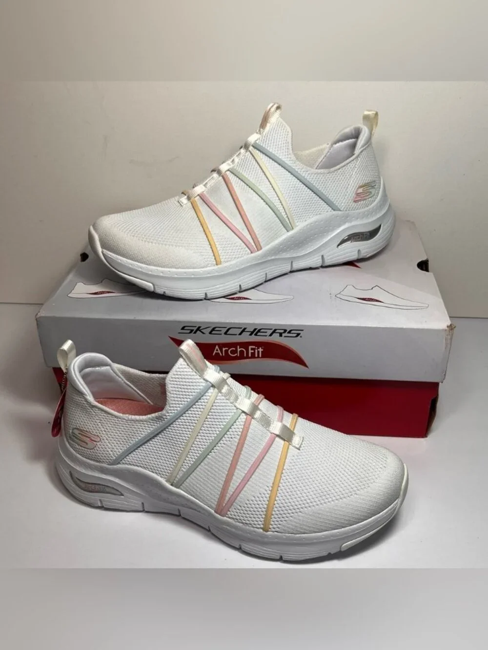 Skechers Arch Fit Bright Stride Washable Knit Slip-On Sneakers
